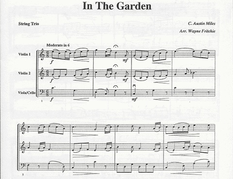Fritchie, Wayne: In The Garden (2 violins & cello)