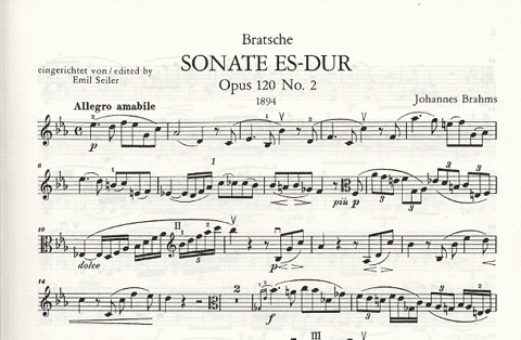 Brahms, Johannes: Sonata Op120 #2 urtext (viola & piano)