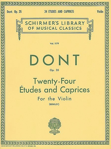 Dont, Jakob (Berkley): 24 Etudes & Caprices, Op.35 (violin) Schirmer