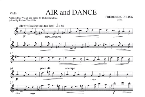 Delius, Frederick: Air & Dance (violin & piano)