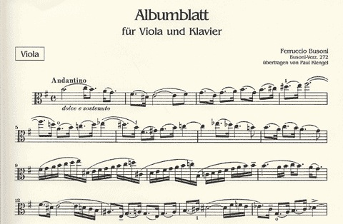 Busoni, Ferruccio: Albumblatt (viola & piano)