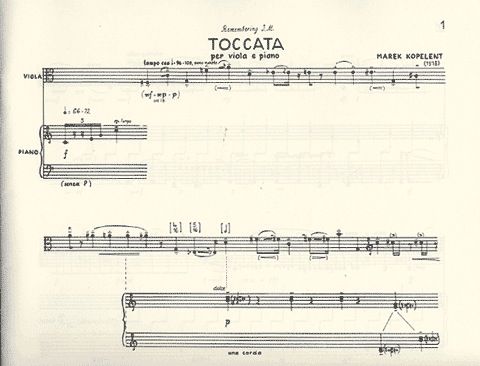 Kopelent, Marek: Toccata (viola & piano)
