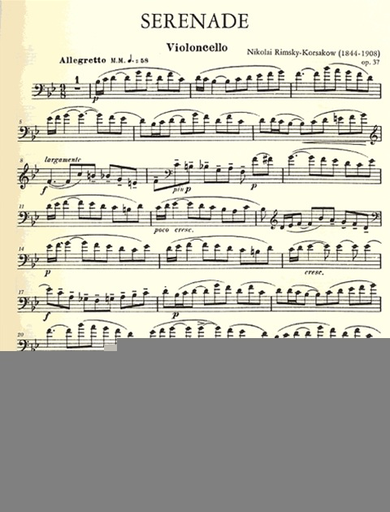 Rimsky-Korsakov, N.: Serenade Op. 37 (cello & piano)