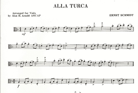 Schmidt, Ernst (Arnold): Alla Turka for viola & piano