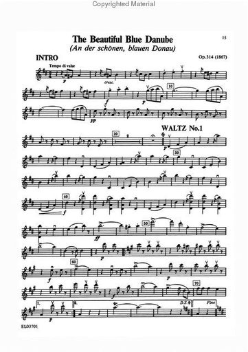 Strauss, J. (Paradise): The Best of Johann Strauss, Jr. Waltzes (violin 1)
