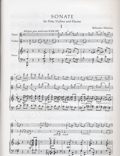 Martinu, Bohuslav: Sonata for Flute, Violin & Piano