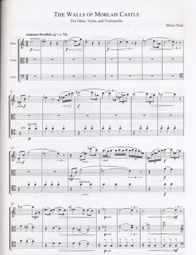 Tann, Hilary: The Walls of Morlais Castle (Oboe, Viola, Cello)