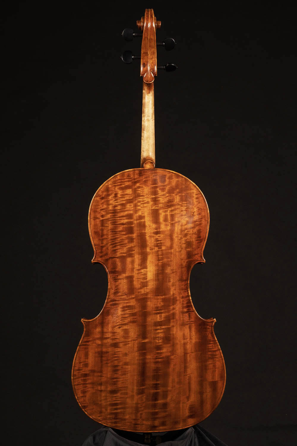 Paolo Vettori cello, 2023, highly figured poplar, Florence | Metzler Violins