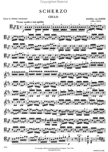 Goens, Daniel van: Scherzo Op.12 (cello & piano)