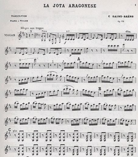 Saint-Saens, Camille: Op.64 La Jota Aragonese (violin & piano)