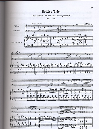 Beethoven, L.V.: Piano Trio in C minor Op.1, No.3 (piano, violin, and cello)