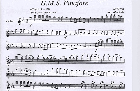 Sullivan (Martelli): HMS Pinafore (string quartet)