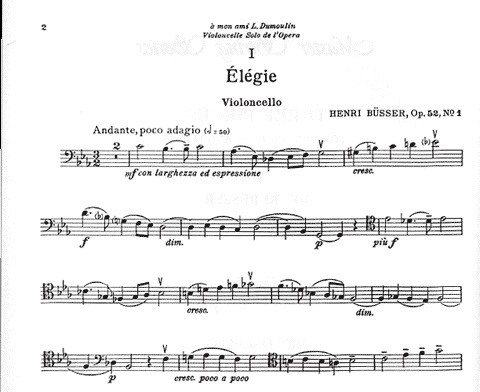 Busser, Henri: Three Pieces Op.52 (cello & piano)