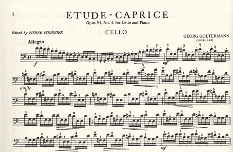 Goltermann, Georg (Fournier): Etude-Caprice Op.54 #4 (cello & piano) IMC