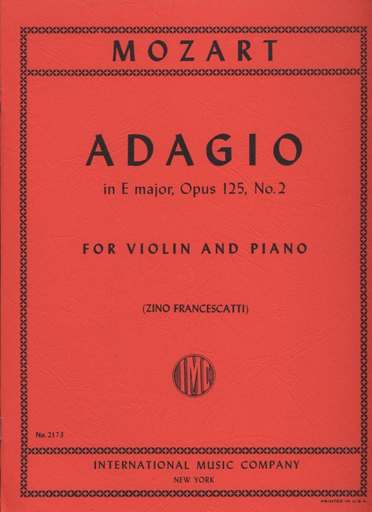 Mozart, W.A.: Adagio in E, K.261 (violin & piano)
