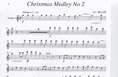 Martelli: Christmas Medley Two (string quartet)