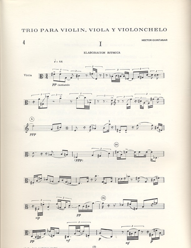 Quintanar, Hector: Trio (violin, Viola & cello)