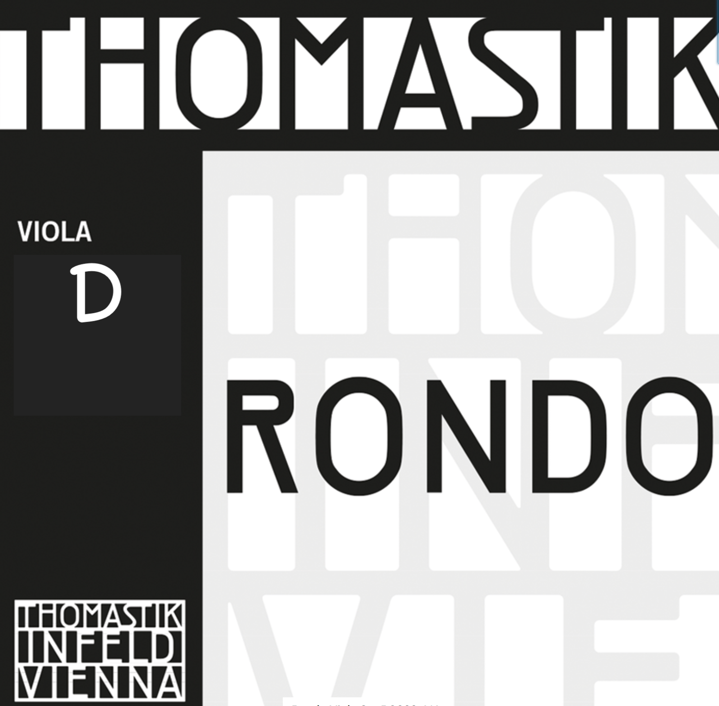 Rondo viola D string, chrome-wound, by Thomastik-Infeld, straight