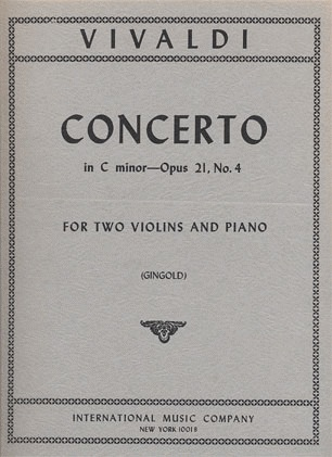 Vivaldi, Antonio: Concerto in c minor F.I.#21#4 (2 violins & piano)