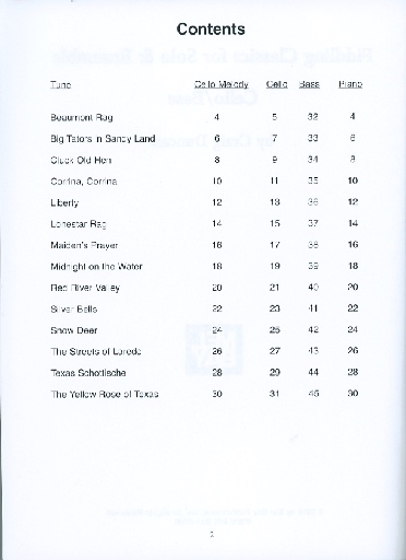 Duncan, Craig: Fiddling Classics for Solo and Ensemble (cello, bass, and piano)