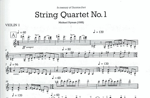 Nyman, Michael: String Quartet No. 1