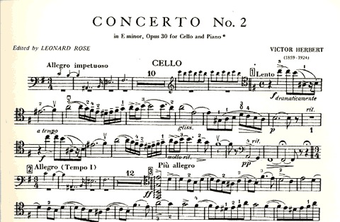 Herbert, Victor (Rose): Concerto #2 Op.30 (cello & piano)
