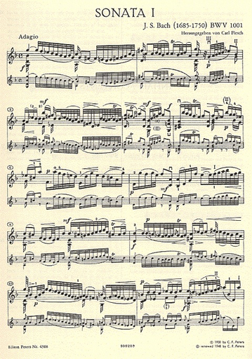 Bach, J.S. (Flesch): Six Solo Sonatas and Partitas (violin solo) PETERS