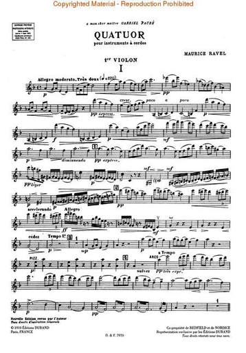 Ravel, Maurice: Quartet in F major (string quartet)