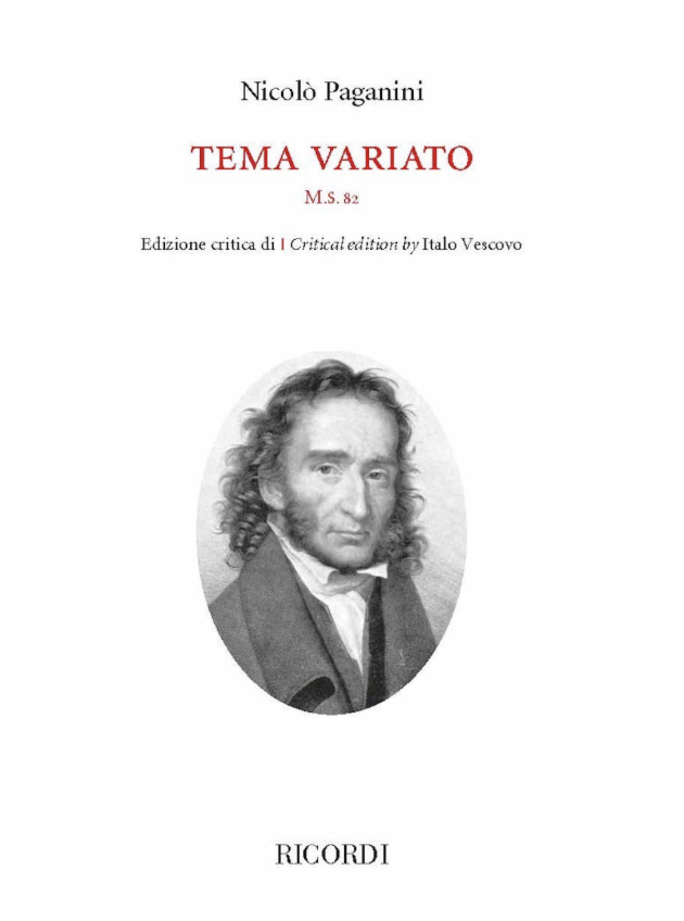 Paganini: Tema variation, op82 (violin) RICORDI