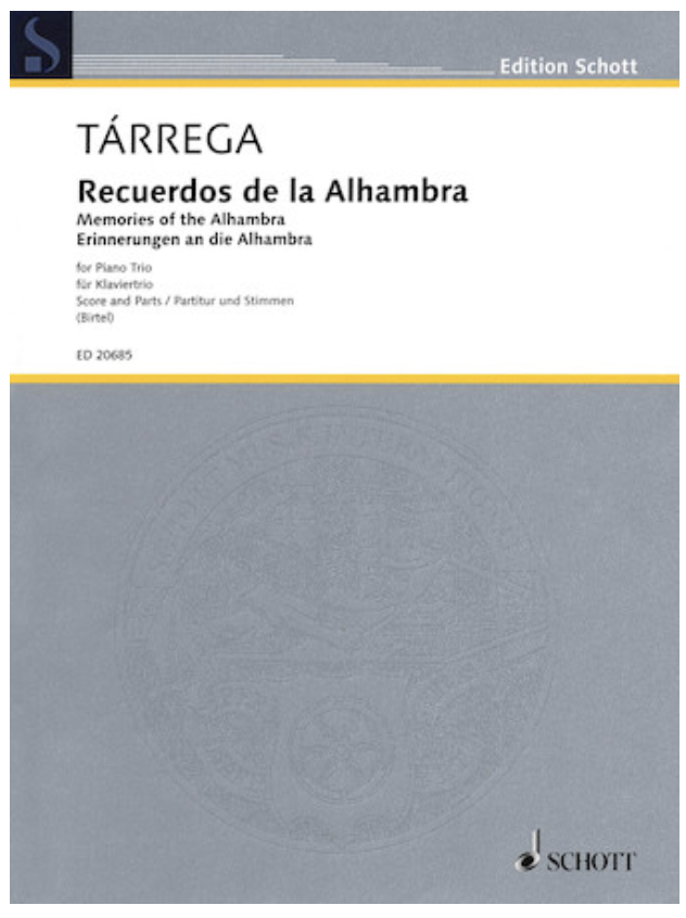 Tarrega, F (Birtel).: Recuerdos de la Alhambra (violin, Cello & piano)