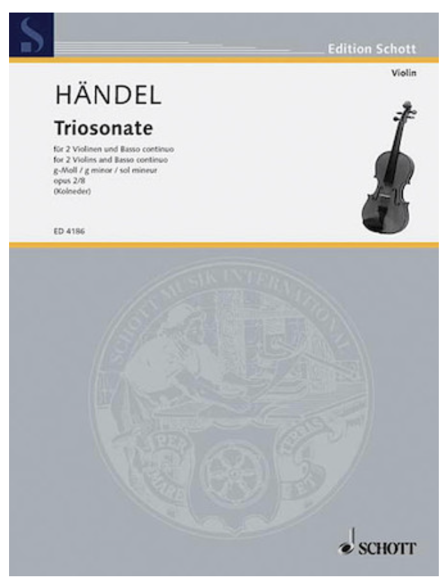 Handel: Trio Sonata Op. 2 No. 8 (2 violins, cello, piano)