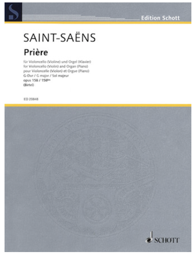 Saint-Saens, Camille: Priere Op.158 (Cello & Organ or Piano)