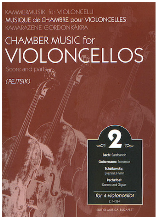 Pejtsik: Chamber Music for Violoncellos Vol.2 (4 cellos), Edito Musica Budapest
