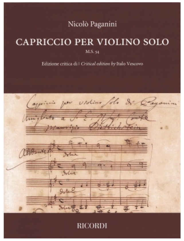 Paganini: Capriccio per violino solo (violin) RICORDI