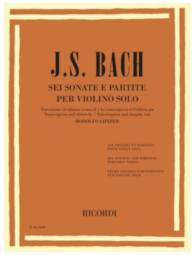 J.S. Bach (Lipizer): 6 Sonatas and Partitas (violin & piano) RICORDI