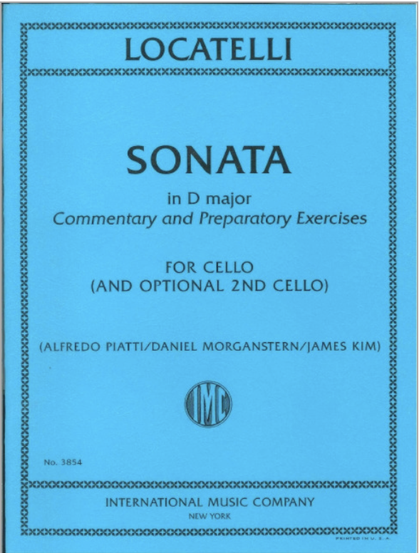 Locatelli (Morganstern): Sonata in D major: Commentary and Preparatory Exercises For Cello (and optional 2nd cello) (two cellos) IMC