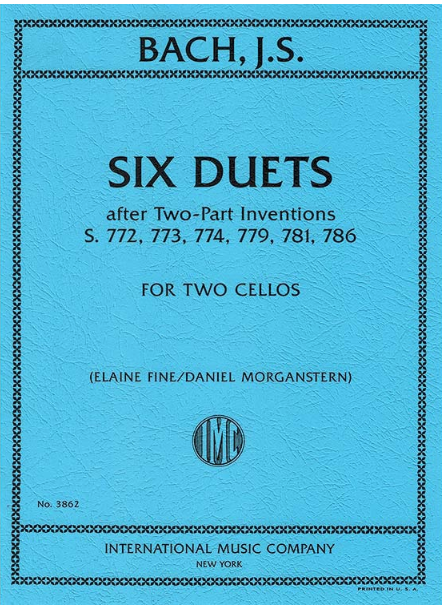 Bach (Morganstern, Fine): Six Duets, after Two-Part Inventions, S. 772, 773, 774, 779, 781, 786 (two cellos) IMC