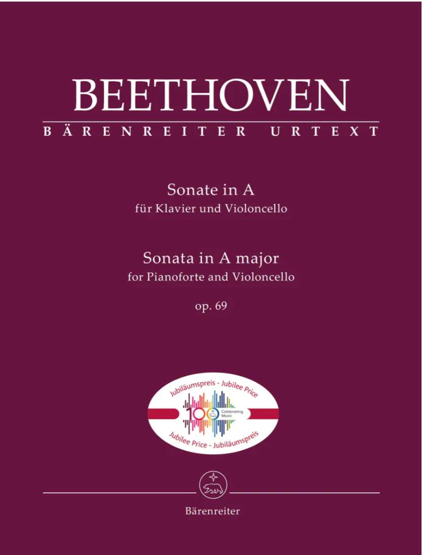 Beethoven: Cello Sonata in A Major, Op. 69 (cello and piano) BARENREITER