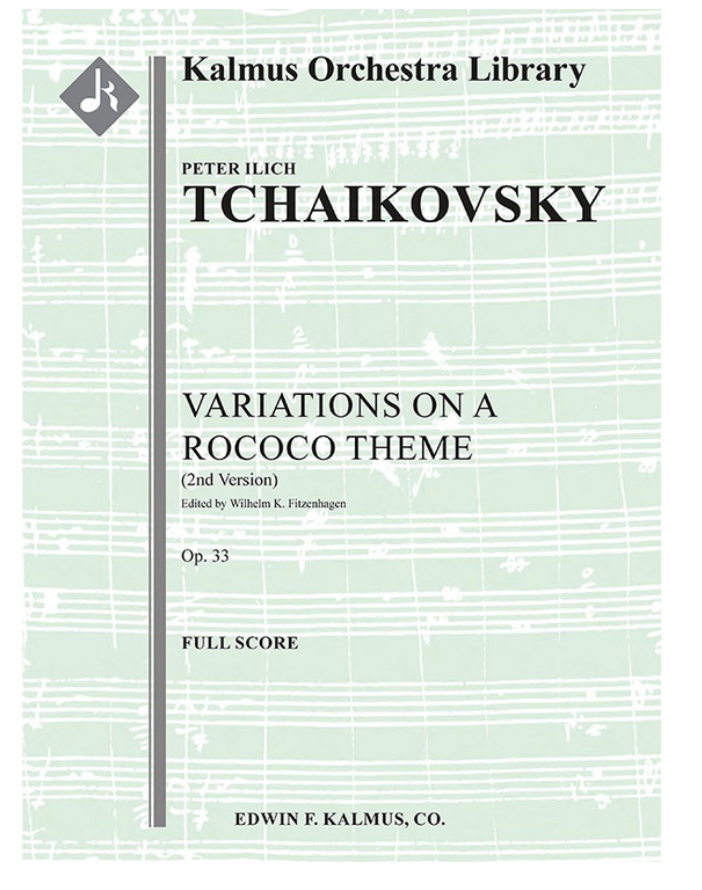 Tchaikovsky, P.I. (Fitzenhagen, arr.): Rococo Variations, Op. 33 (SCORE)