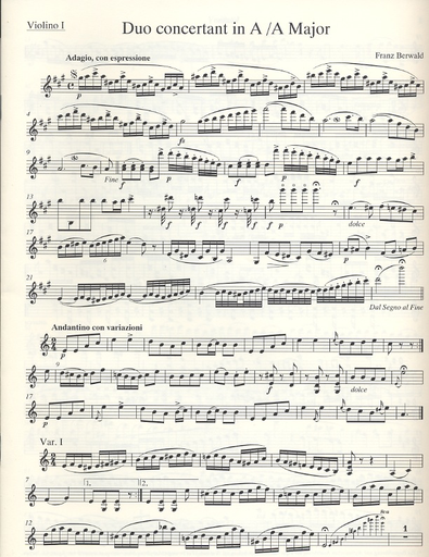 Berwald, F.: Duo Concertant in A Major urtext (two violins) Barenreiter