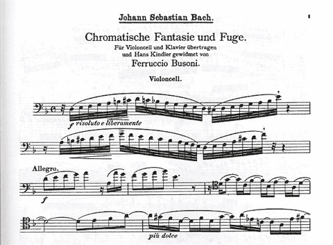Bach, J.S.: Chromatic Fantasy & Fugue (cello & piano)