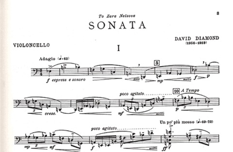 Diamond, David: Sonata for Violoncello Alone