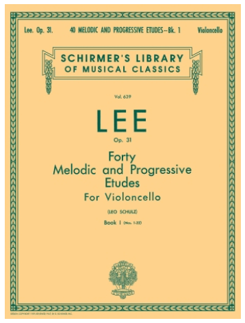 LEE: 40 Melodic and Progressive Etudes, Op. 31 – Book 1 (cello) Schirmer