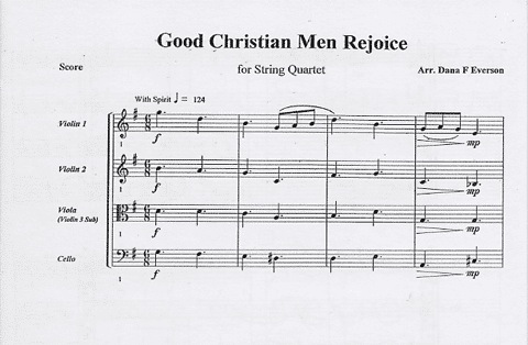 Everson, D.F.: Good Christian Men Rejoice (string quartet)