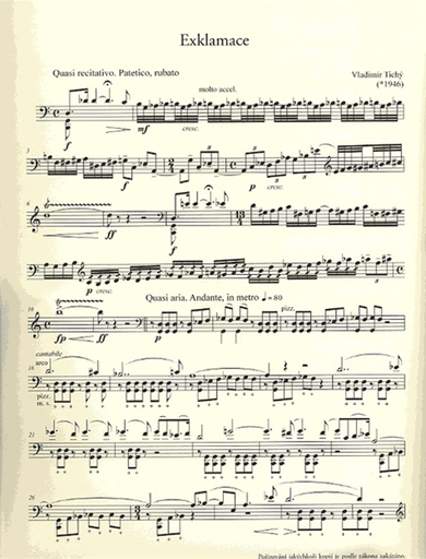 Tichy, Vladimir: Exklamace/Exclamation, Prague Spring Series (Cello Solo) Barenreiter