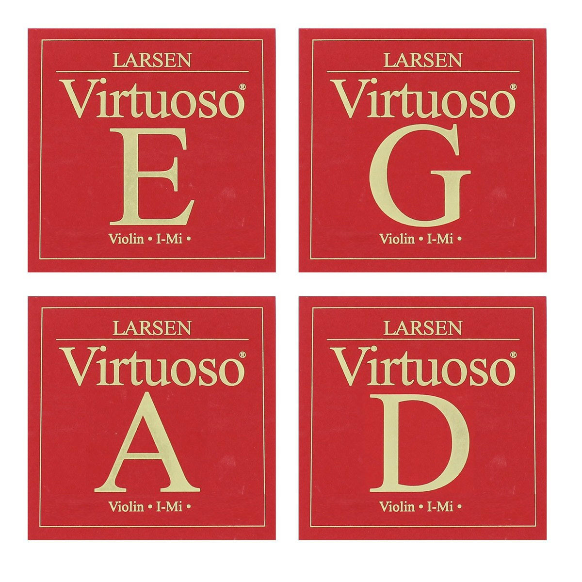 Larsen Virtuoso 4/4 violin string set, medium, Denmark,