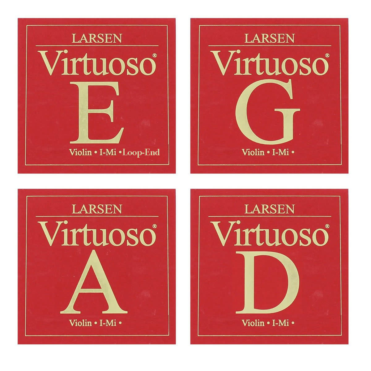 Larsen Virtuoso 4/4 violin string set, medium, Denmark,