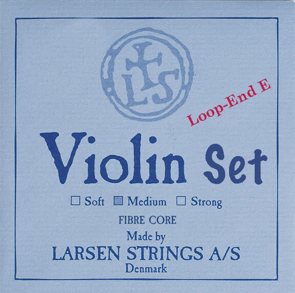 Larsen Original violin string set, medium, w. steel E & alum. D,
