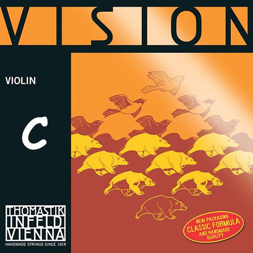 VISION violin C string by Thomastik-Infeld, silver, 4/4, Medium