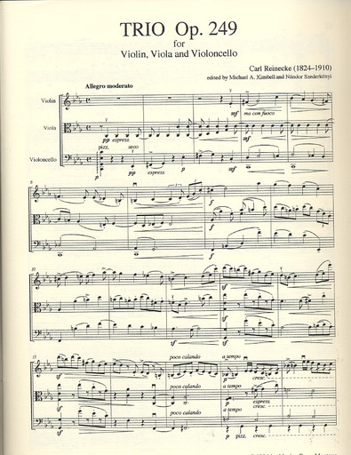 Reinecke, Carl: Trio Op. 249 (violin, Viola, Cello)